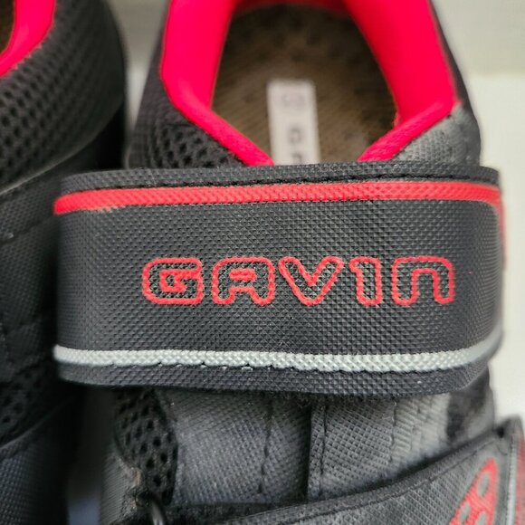 Gavin VELO Road Bike Hook Loop Black Red Cycling Peleton Biking Shoe Size 11.5 - Picture 10 of 13